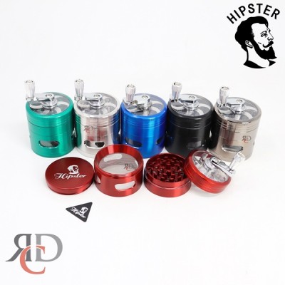 GRINDER HIPSTER 4PART WITH HANDLE & WINDOW 1CT
